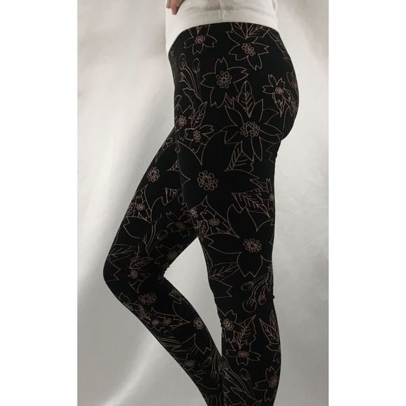 NEW Womens Small NIKE Leg A See Hawaiian II Print Leggings 823703-010 Black - Picture 3 of 5
